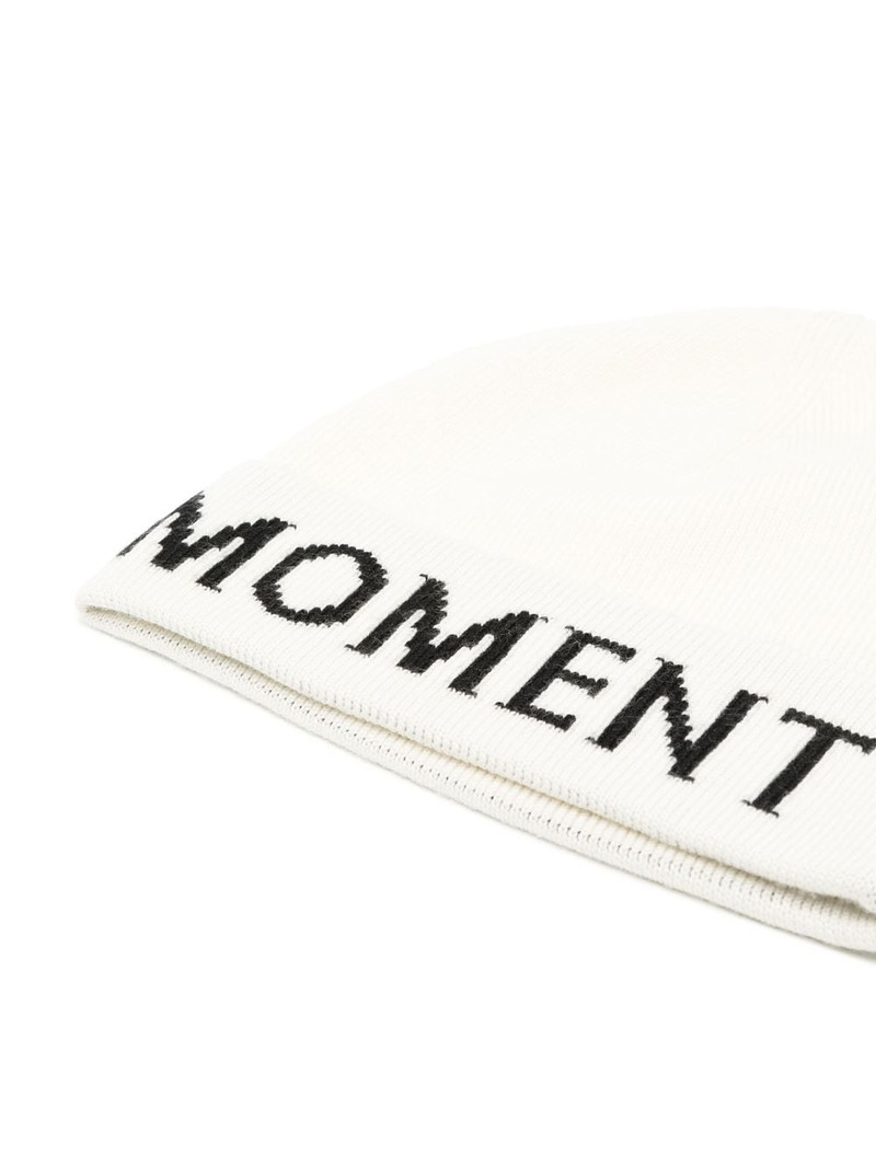 PERFECT MOMENT logo-intarsia merino wool beanie outlook