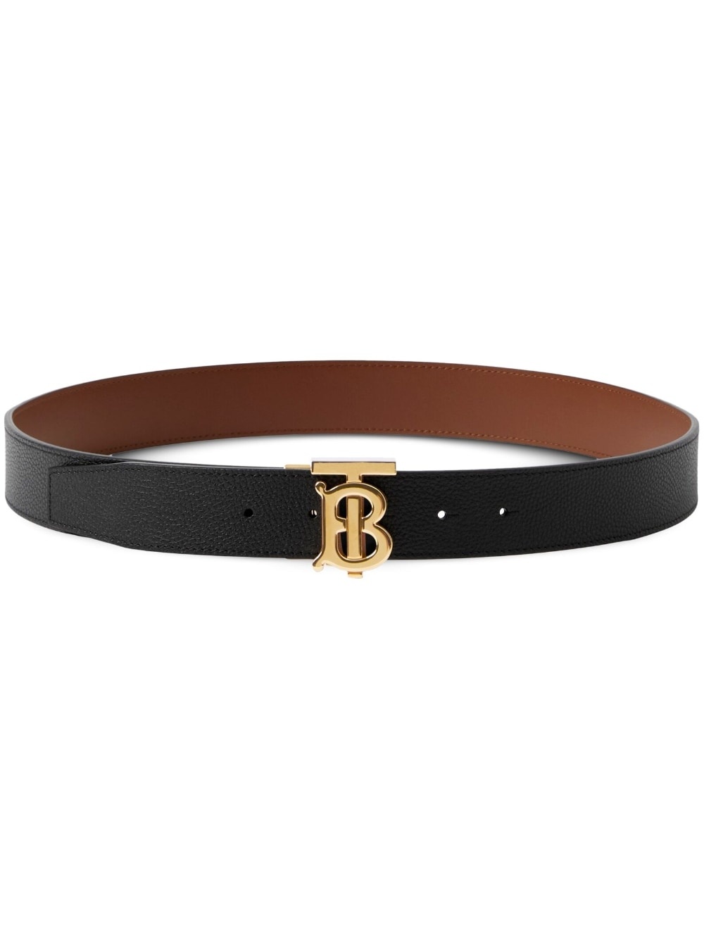 reversible monogram-buckle leather belt - 1