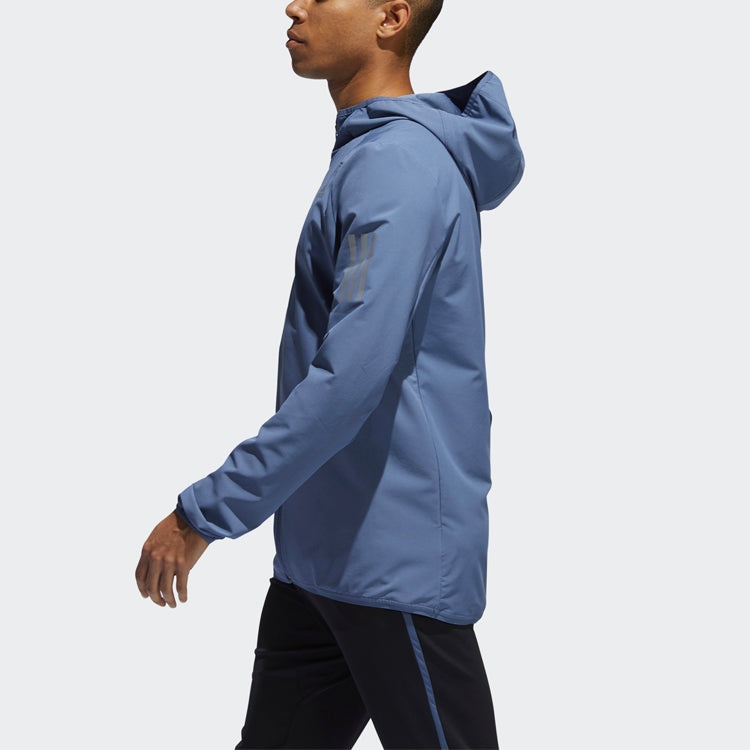 adidas Running Sports Hooded Jacket Blue DQ2539 - 5