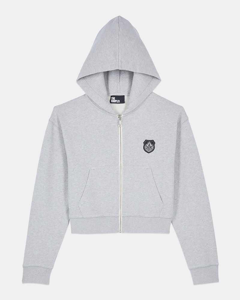 GREY BLAZON HOODIE 1