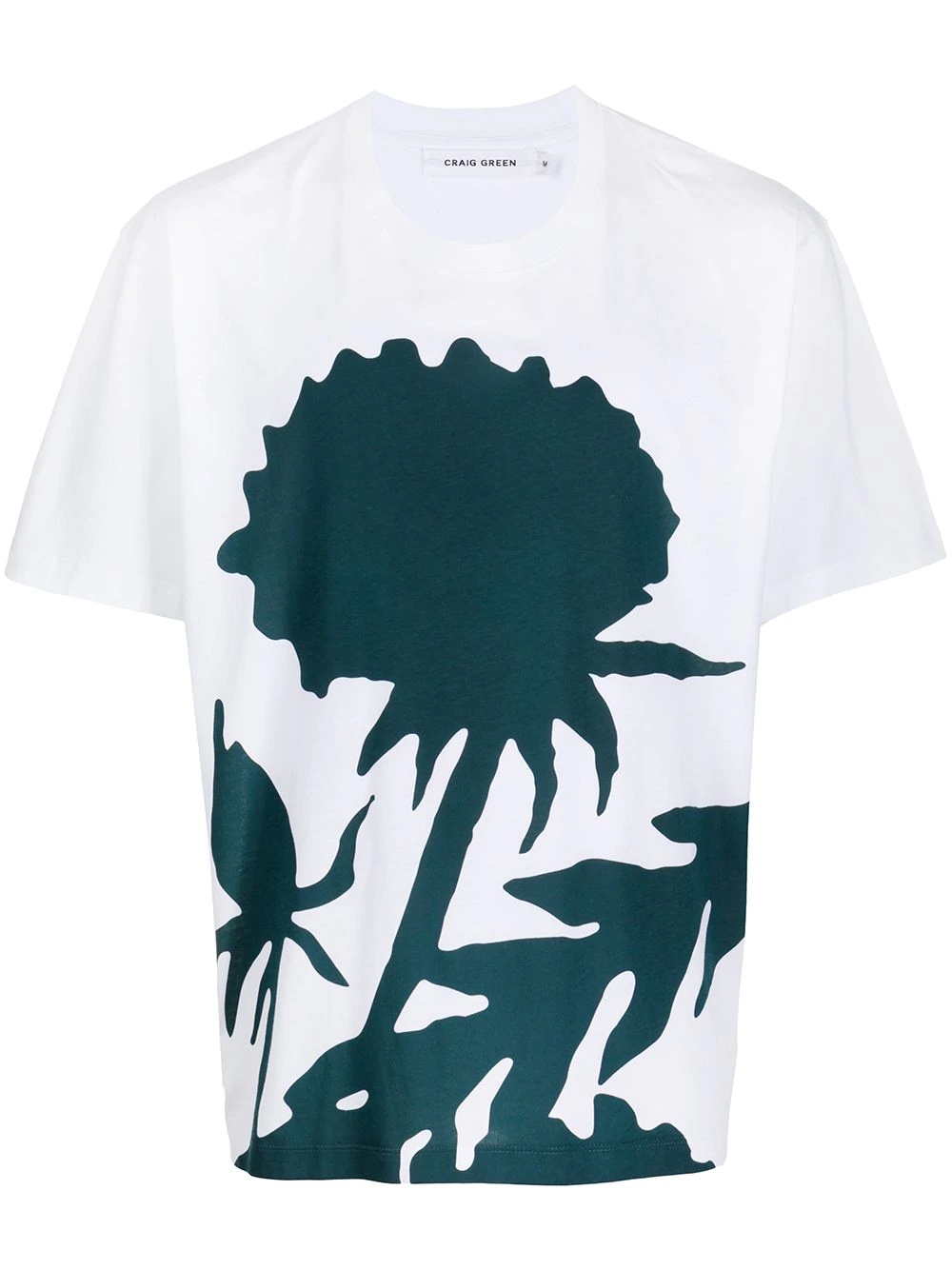 colour-block print cotton T-shirt - 1