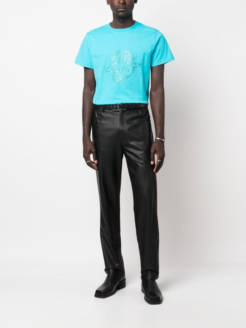 rhinestone-embellished organic cotton T-shirt 3