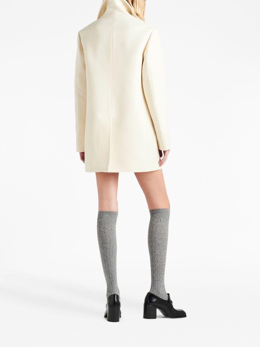double-breasted wool peacoat - 3