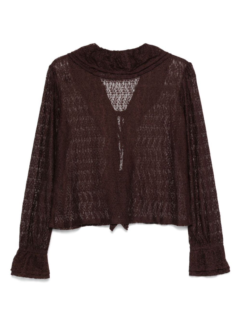lace flounce shirt - 2