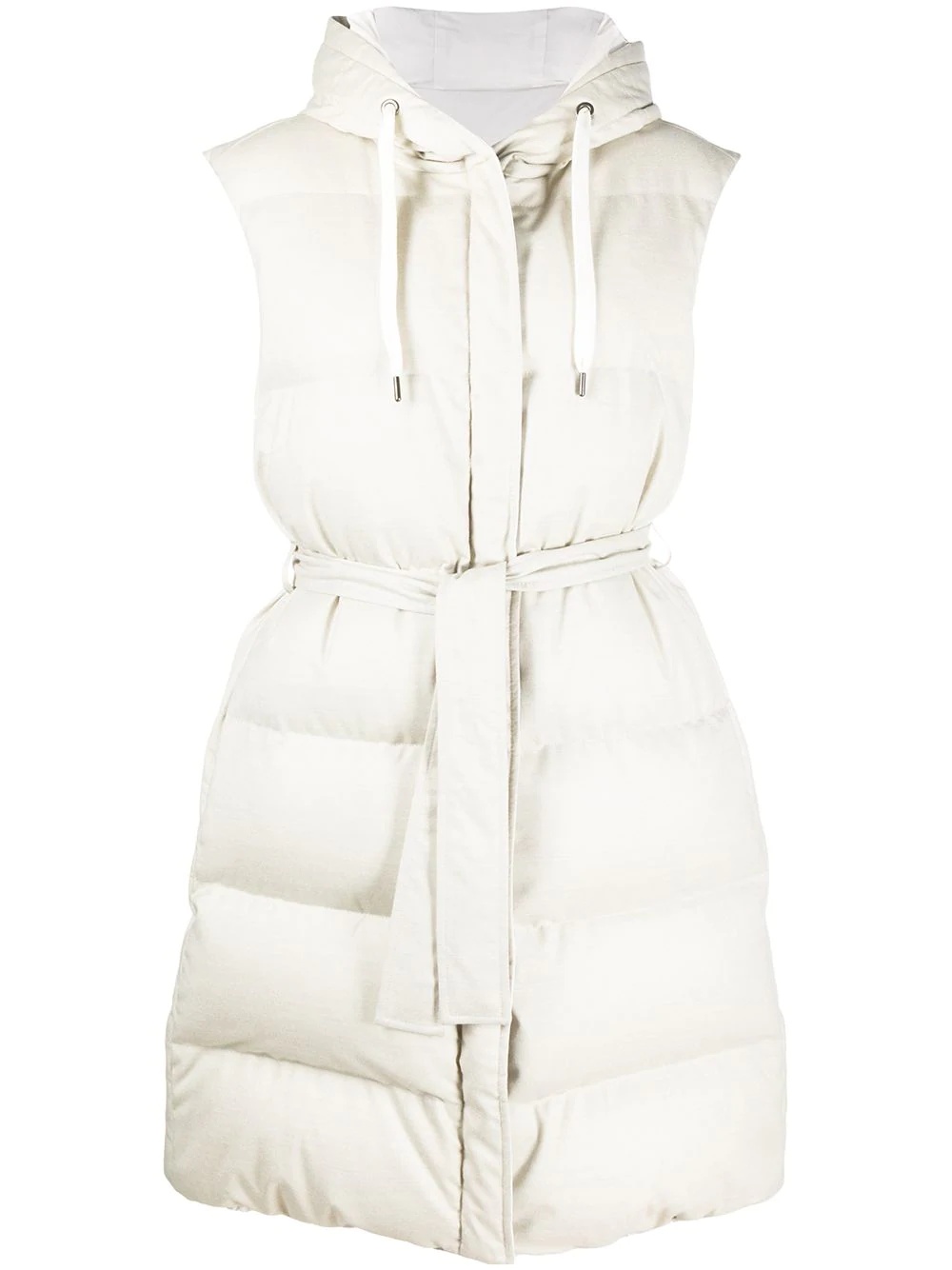 hooded puffer gilet - 1