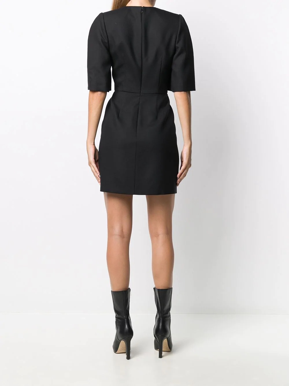 slim short wool dress - 4