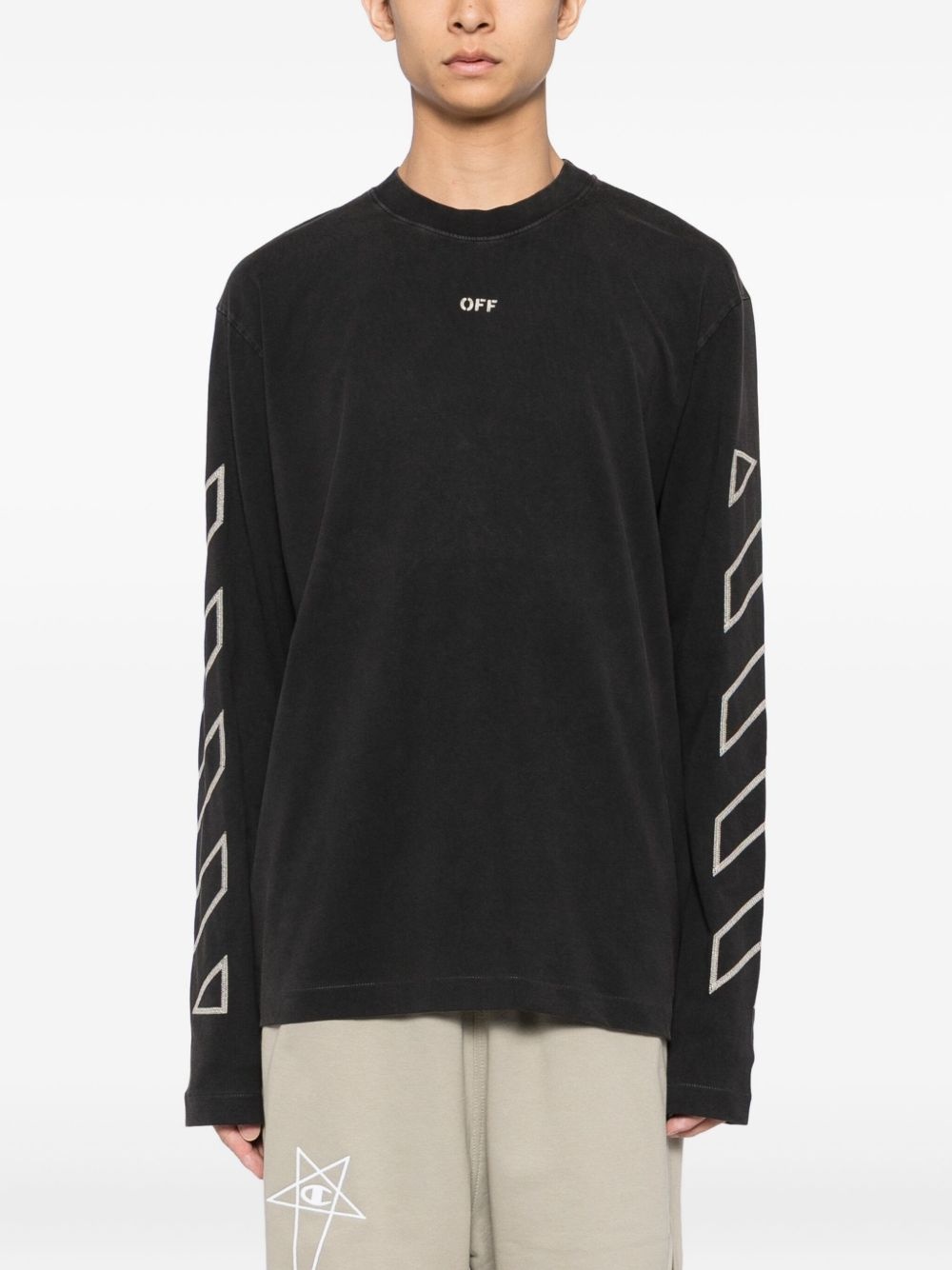 arrow-print T-shirt - 3