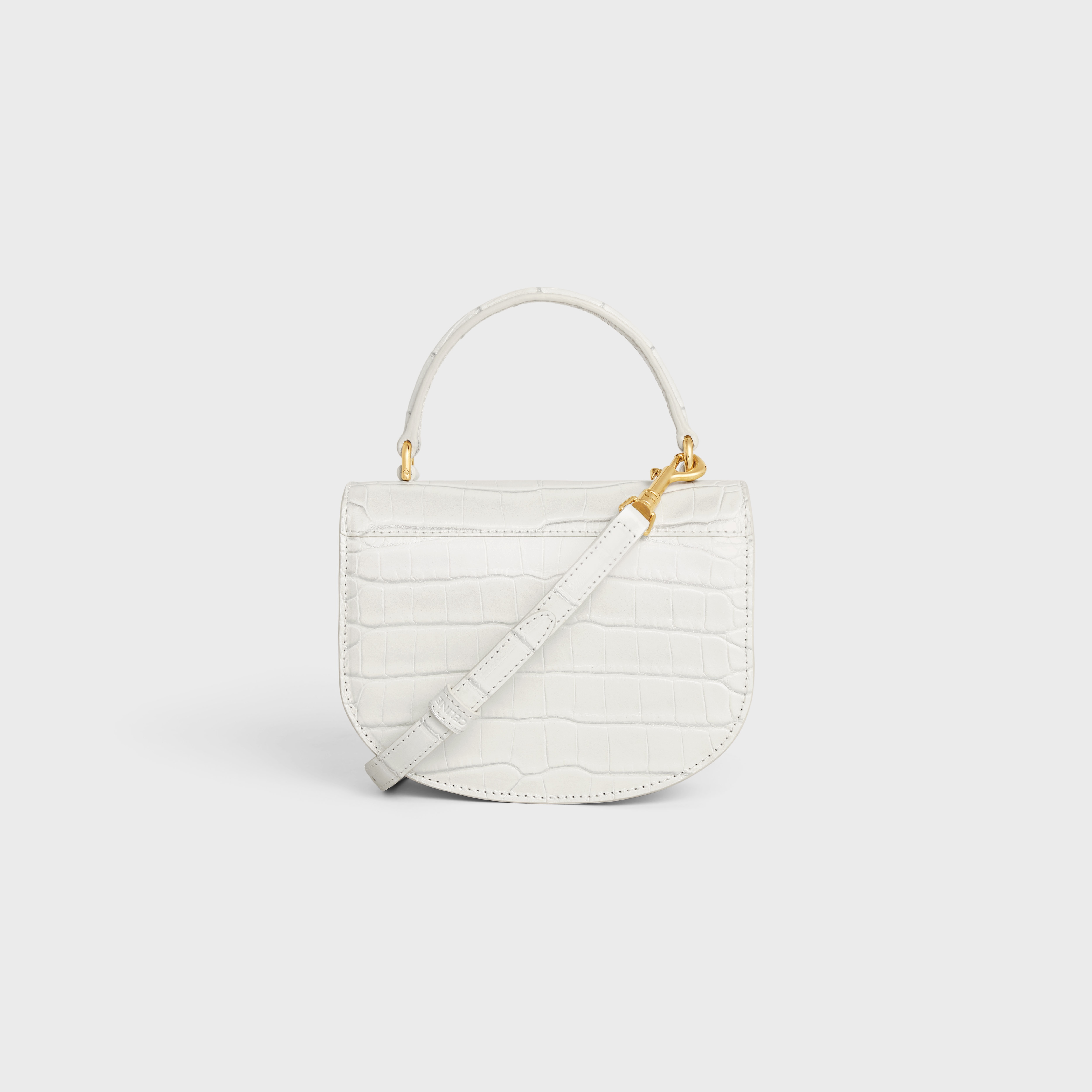 MINI BESACE CLEA in PEARLY ALLIGATOR - 3