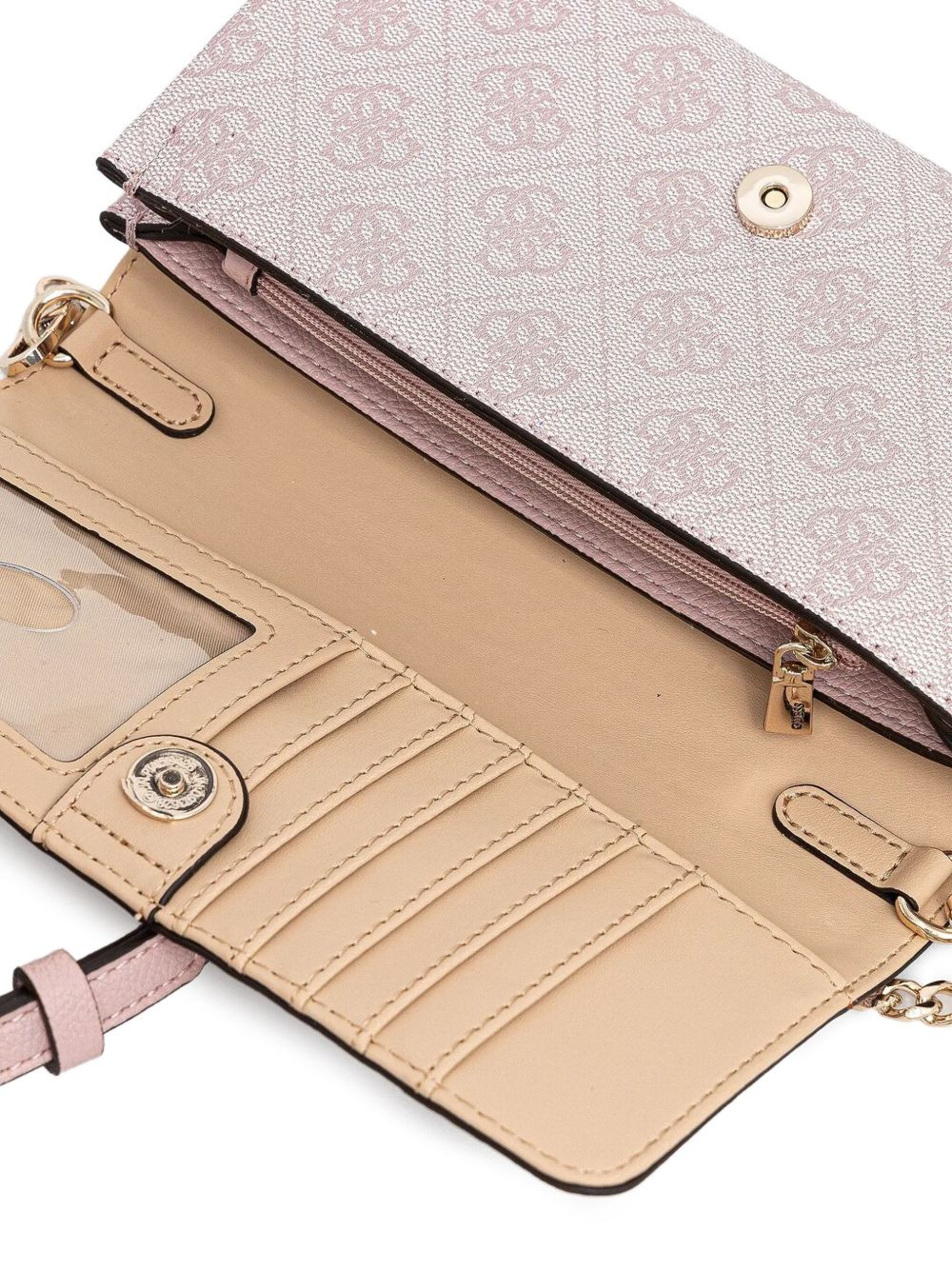 Noelle logo-patterned clutch bag - 3