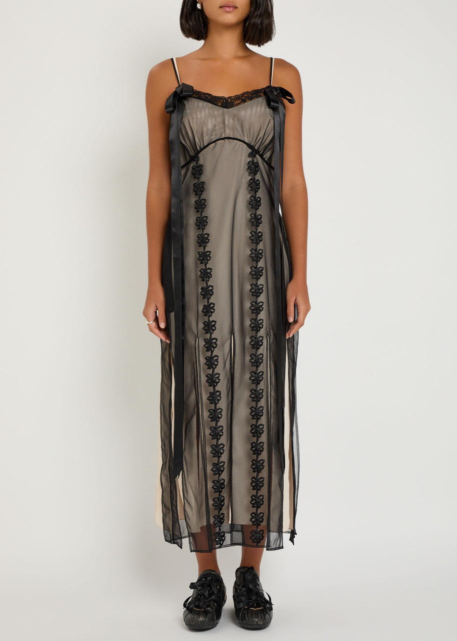 Simone Rocha Floral-appliquéd Tulle Maxi Dress - 2