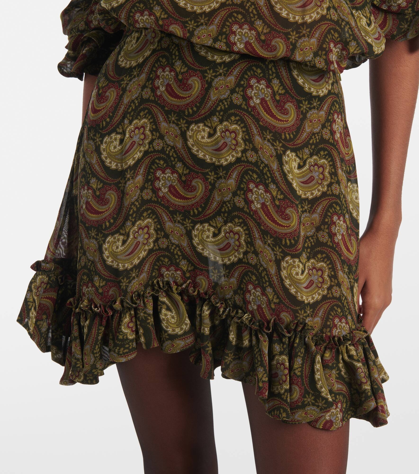 Ruffled one-shoulder minidress - 5