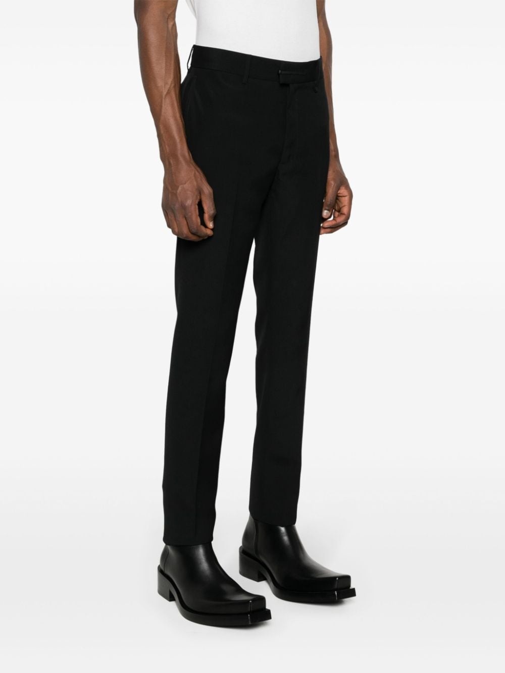 logo-plaque straight trousers - 3