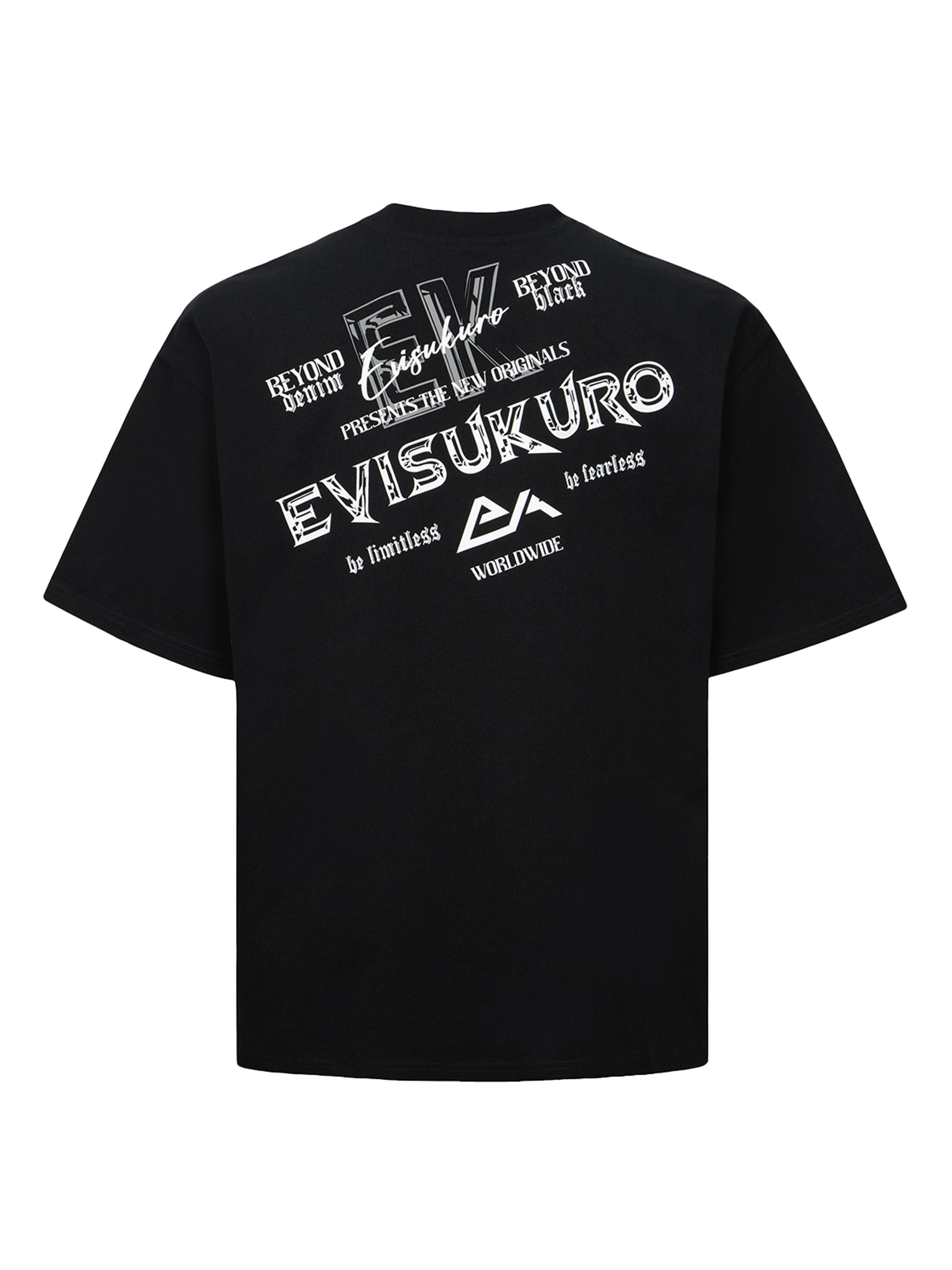 Logo and Slogan Prints Loose Fit T-shirt - 14