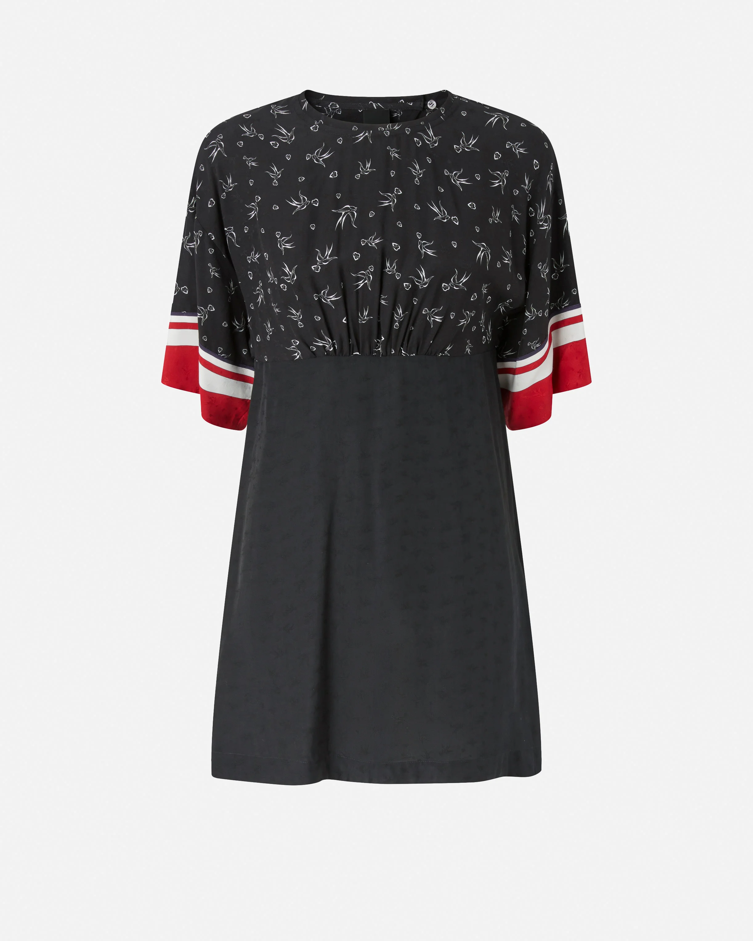 PRINTED VISCOSE JACQUARD DRESS - 1