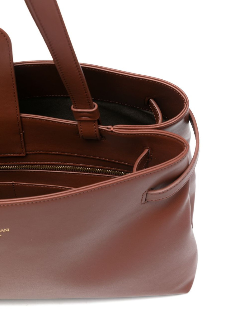 strap-detail leather shoulder bag 5