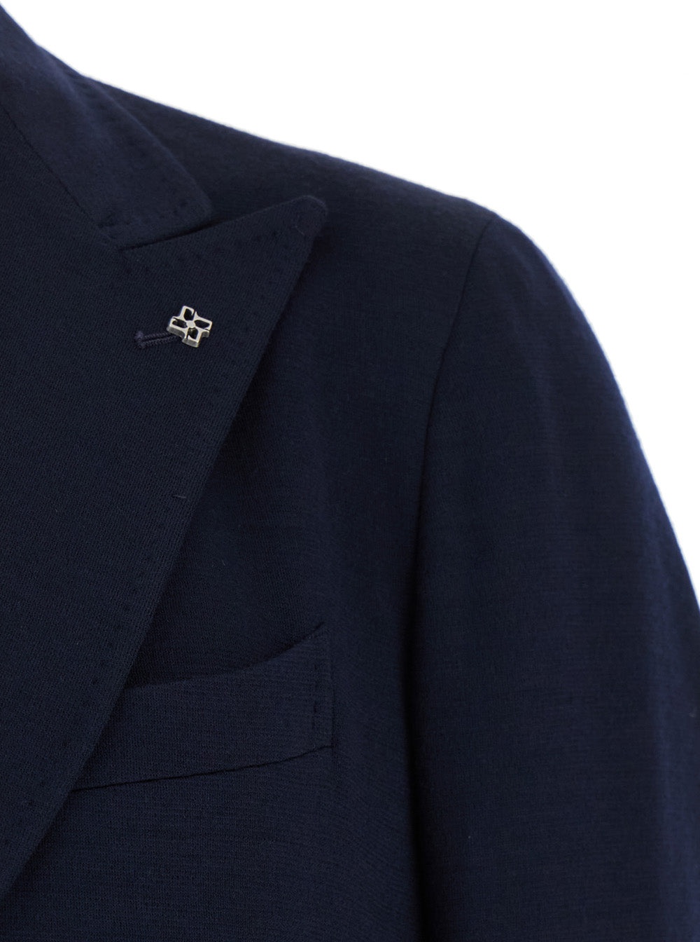 TAGLIATORE - Tagliatore Men 'Montecarlo' Blue Double-Breasted Jacket In Virgin Wool Blend Man - 3