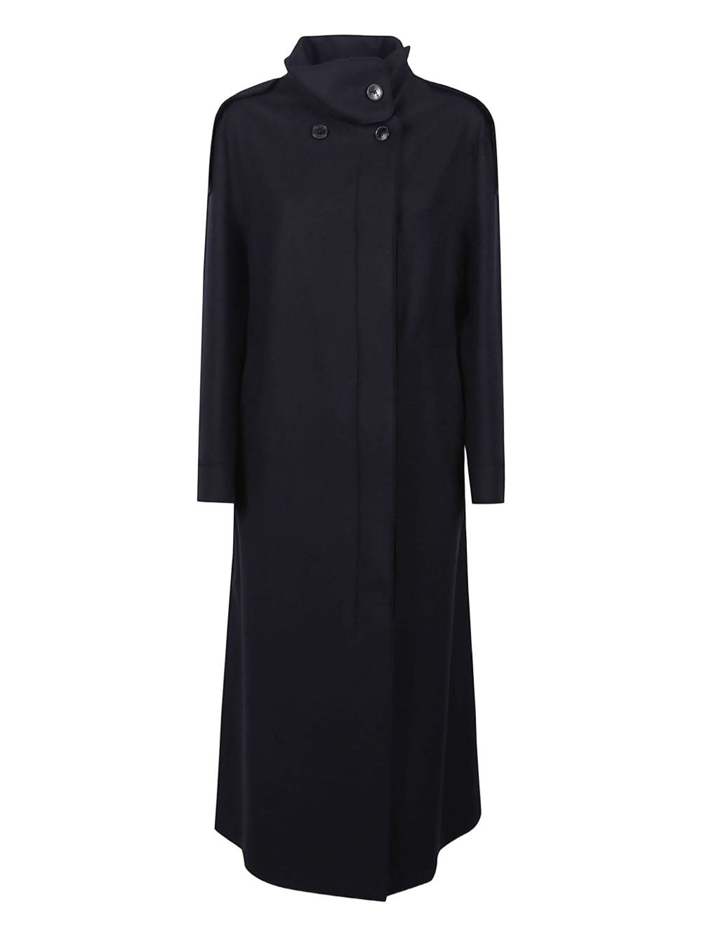 high-neck wool coat - 1