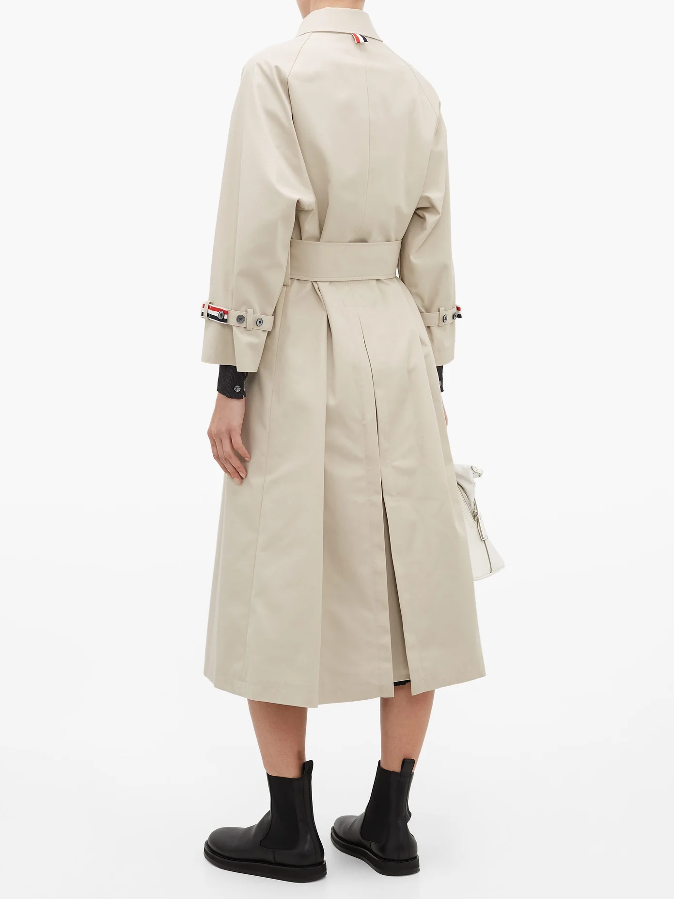 Belted twill trench coat - 5