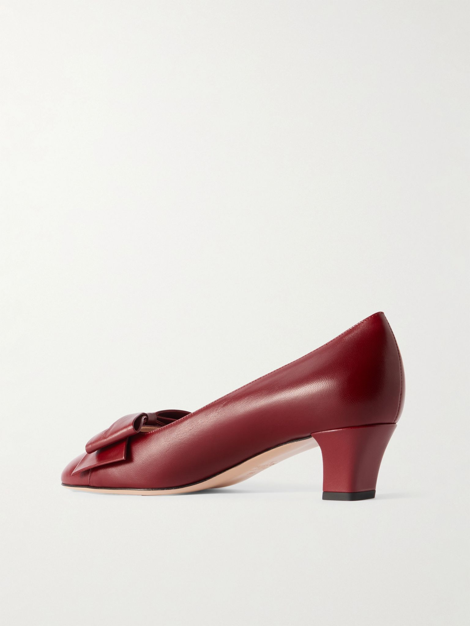 Bowow 45 bow-embellished leather pumps Red - 3
