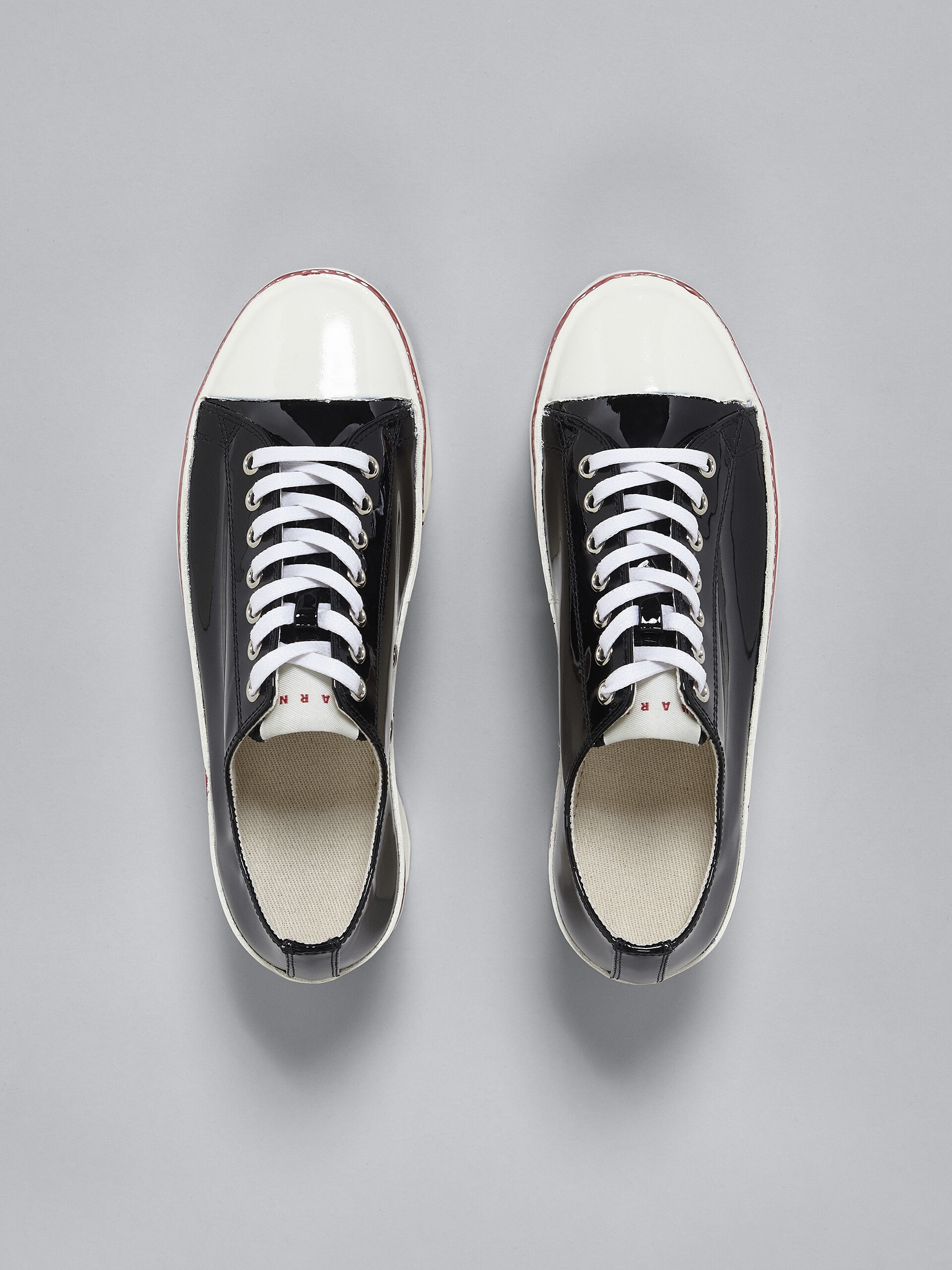 PATENT LEATHER PLATFORM SNEAKER - 4