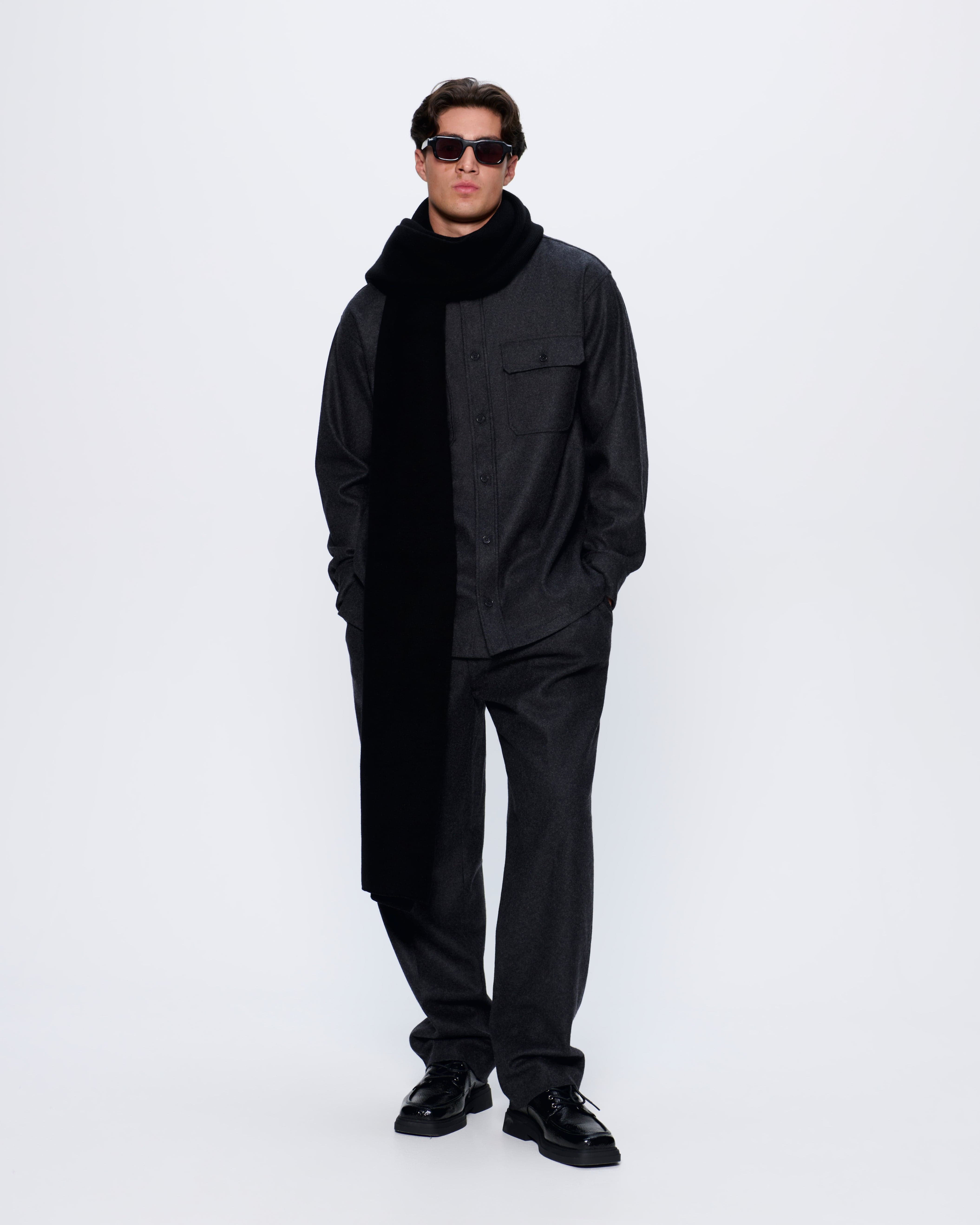 DNA Recycled Cashmere Scarf - Black - 4