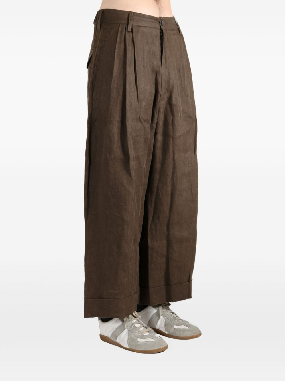 pleated patterned trousers - 3