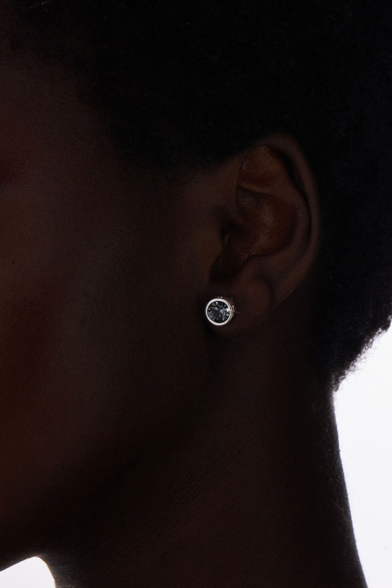 KAREN MILLEN Hand Set European Crystal Solitaire Stud Earrings outlook