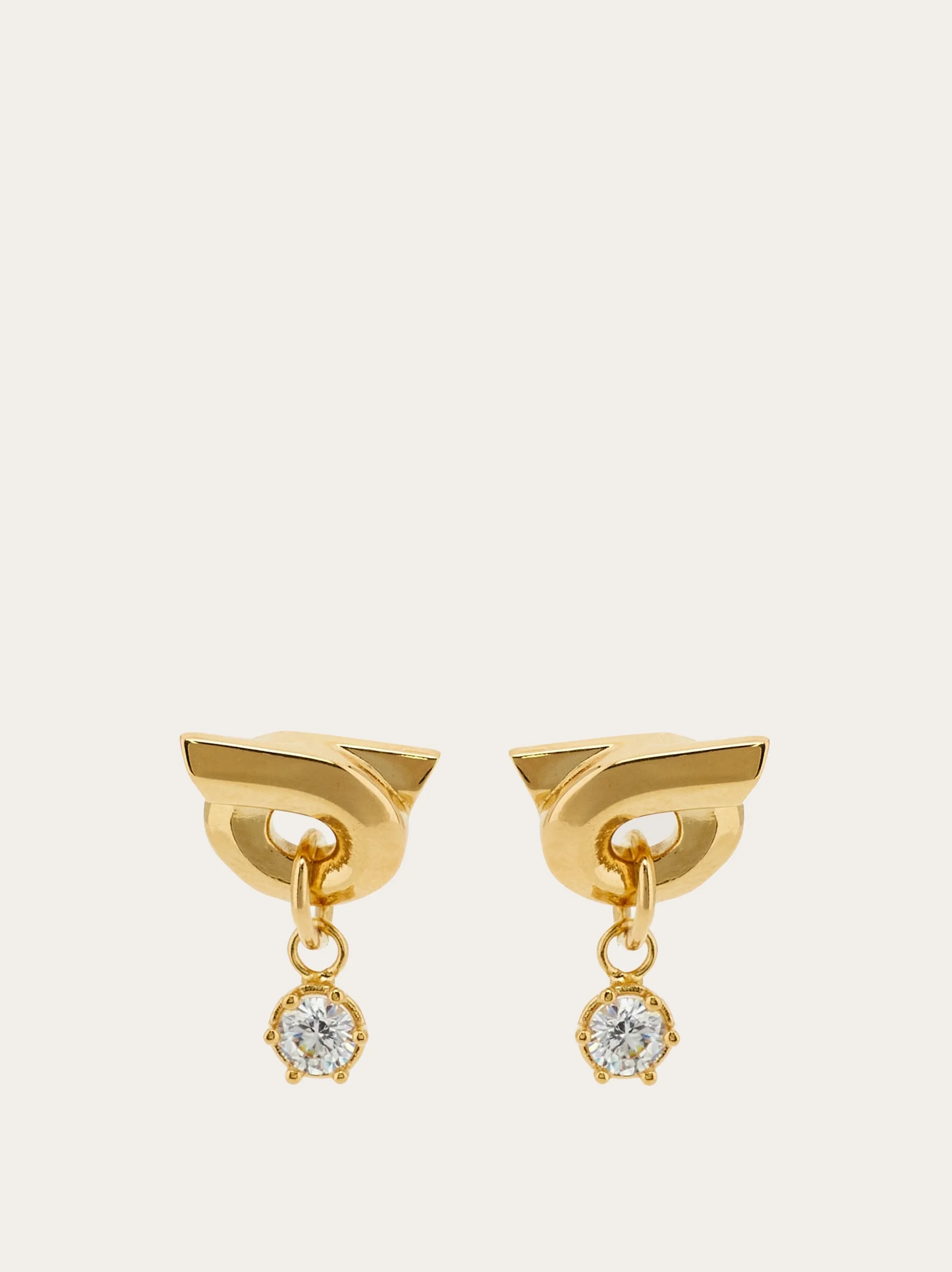 Gancini earrings with pendant - 1
