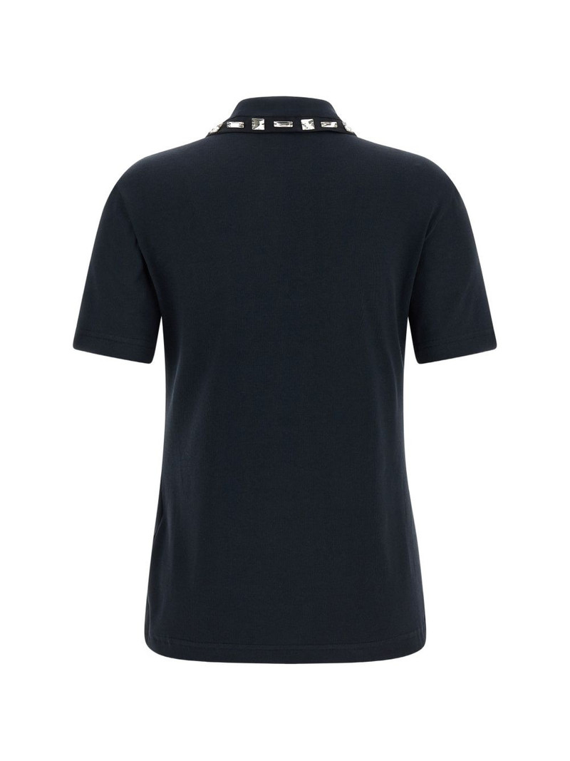 FABIANA FILIPPI crystal-embellished polo top outlook