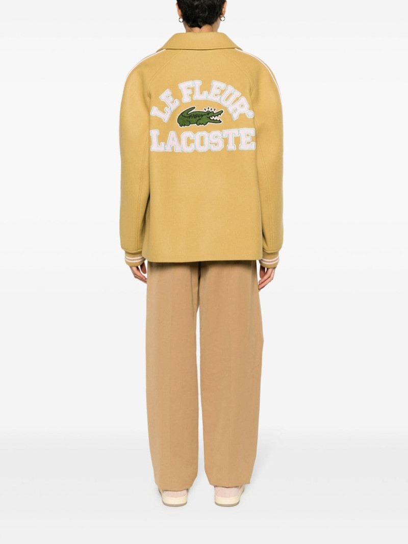 LACOSTE x Le Fleur logo-patches varsity jacket outlook
