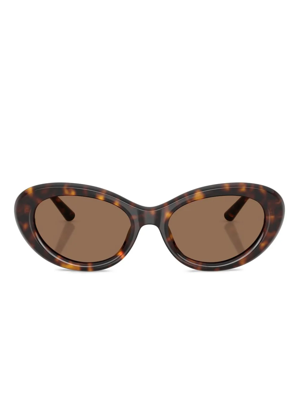 tortoiseshell oval-frame sunglasses - 1