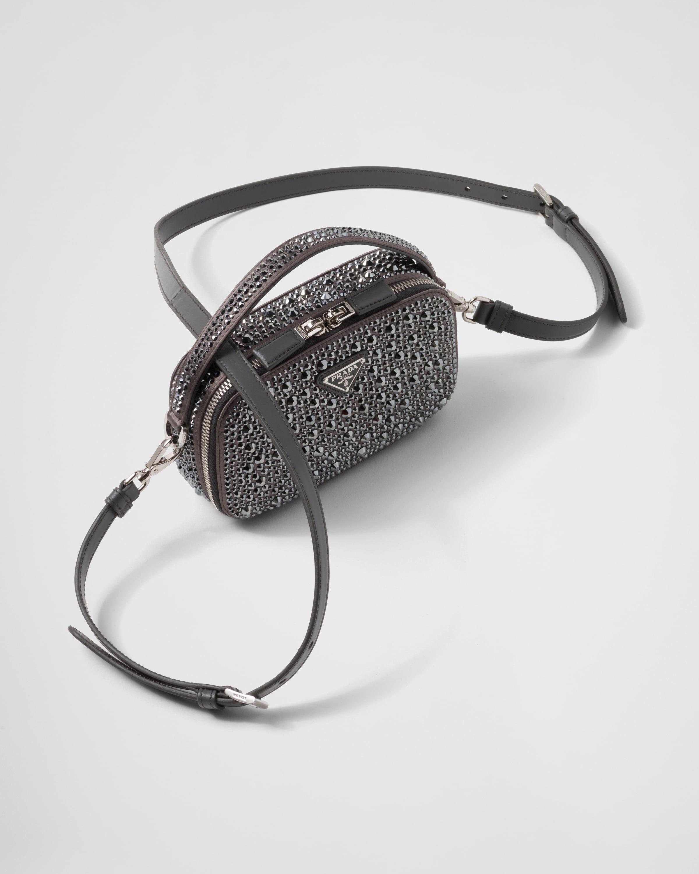 Prada Odette crystal-studded satin mini-bag - 3