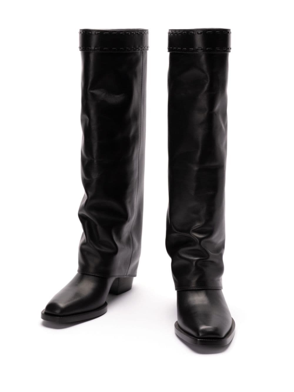 Show leather boots - 4
