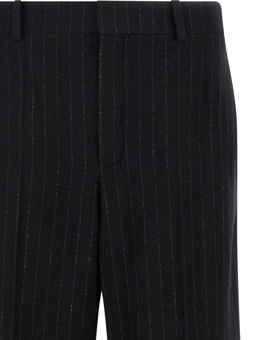 pinstripe-pattern wool-cashmere blend trousers - 4
