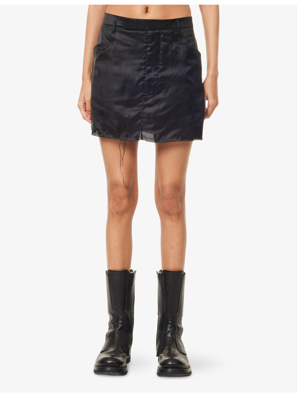 Firbanks Slim-Fit Satin Mini Skirt - 3