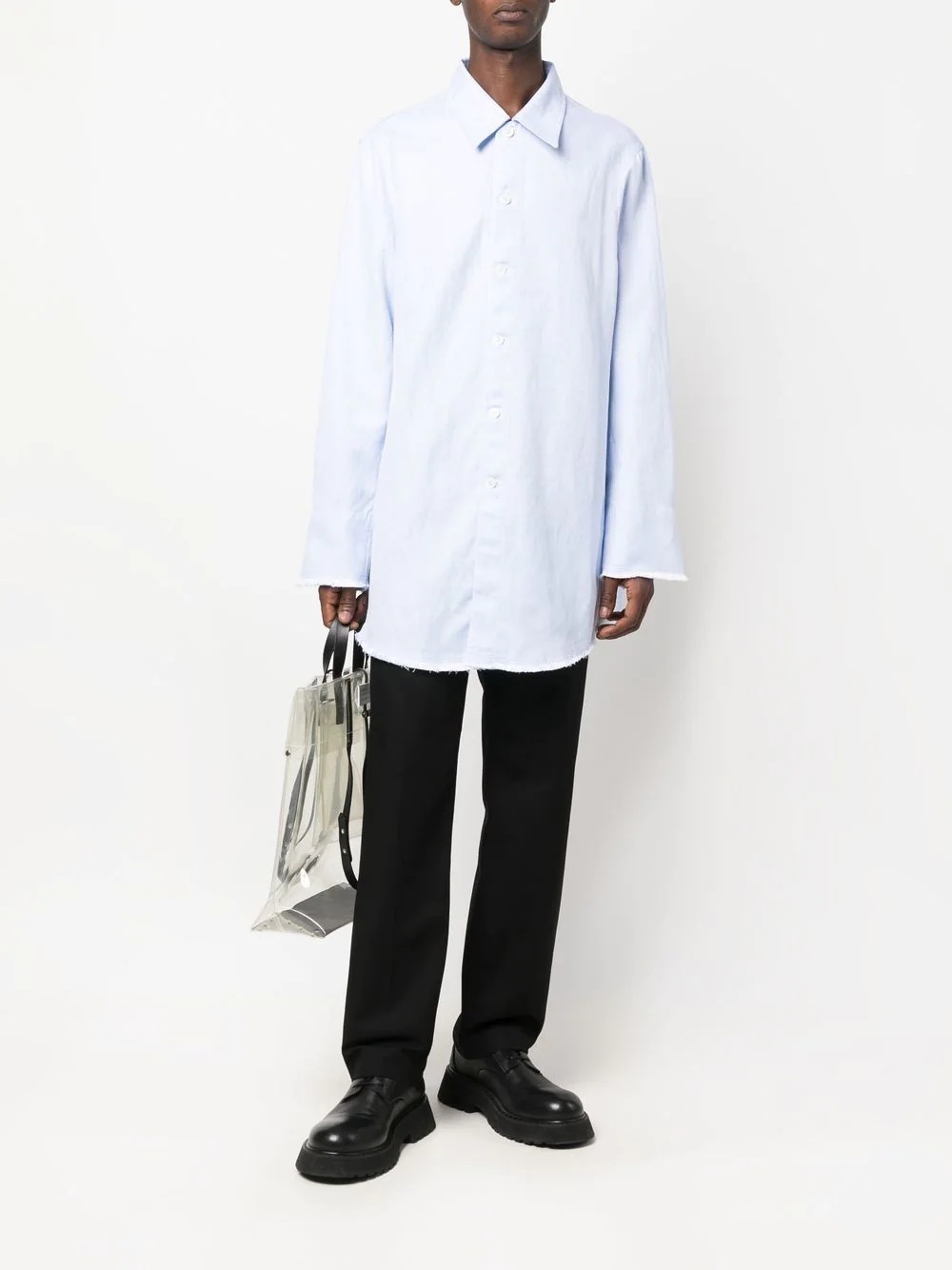 longline raw-cut shirt - 2