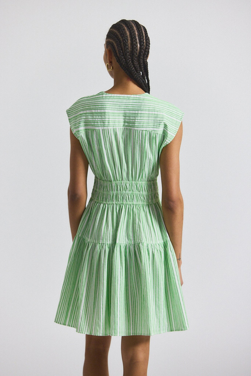 DEREK LAM 10 CROSBY TORA PINTUCK STRIPE SHIRTING DRESS outlook