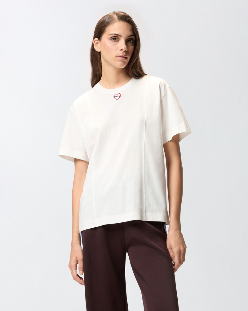 PINKO T-SHIRT WITH HEART EMBROIDERY outlook