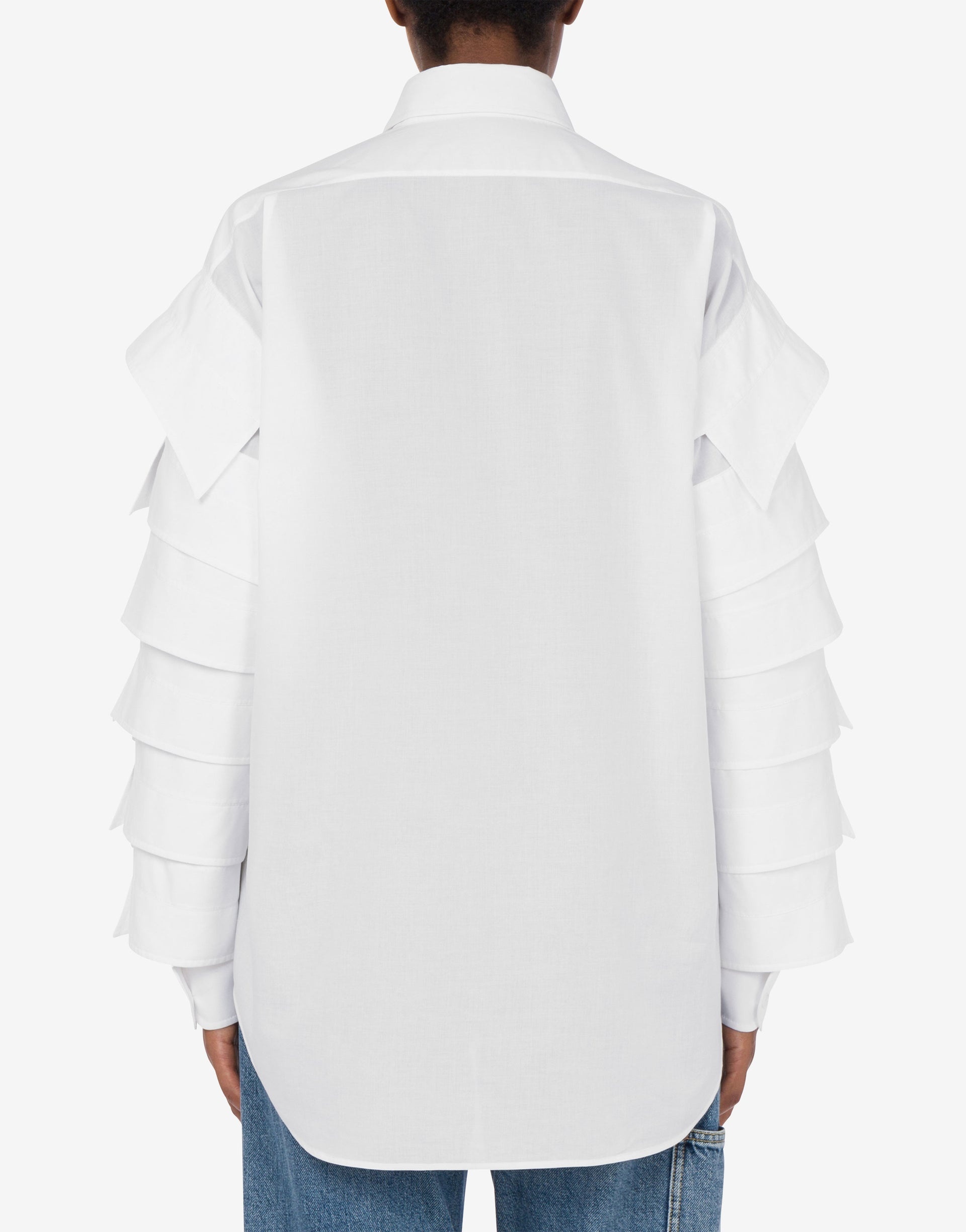 COTTON MUSLIN SHIRT MULTI COLLARS - 2