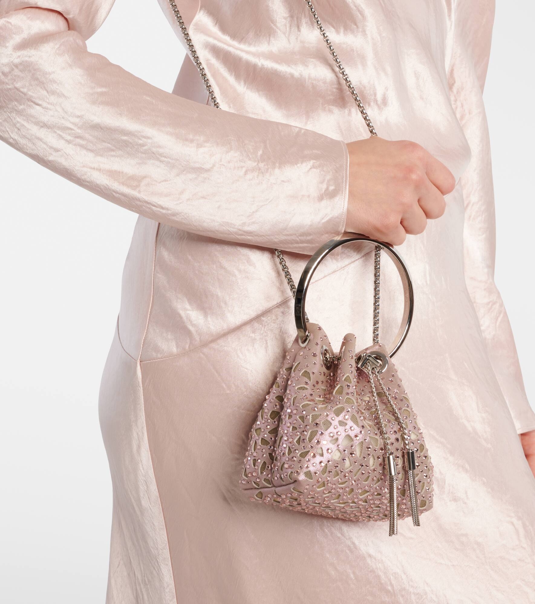 Bon Bon Micro satin bucket bag - 7