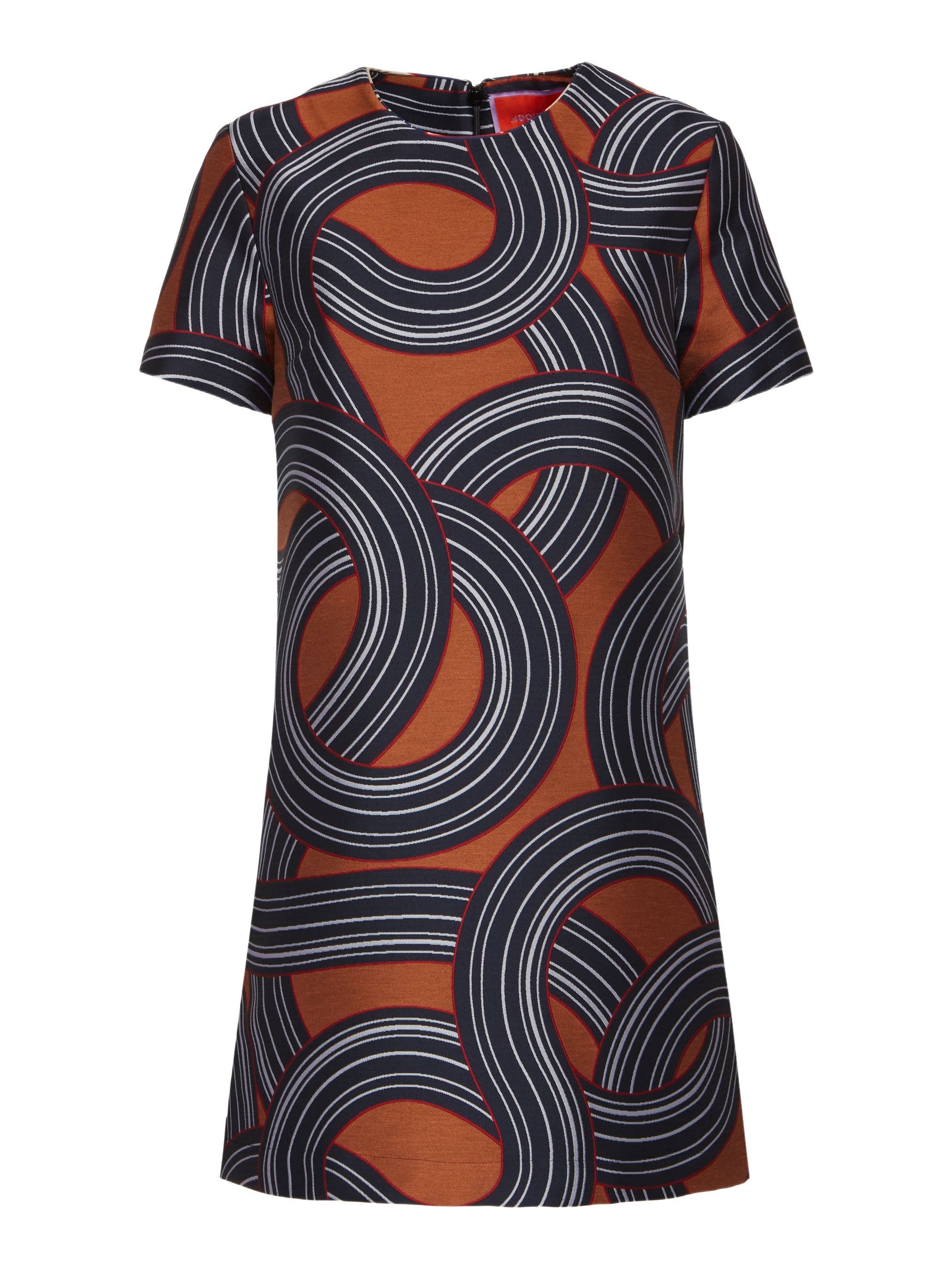 La DoubleJ Mini Swing Dress Montecarlo Jacquard Blue at Nordstrom - 6