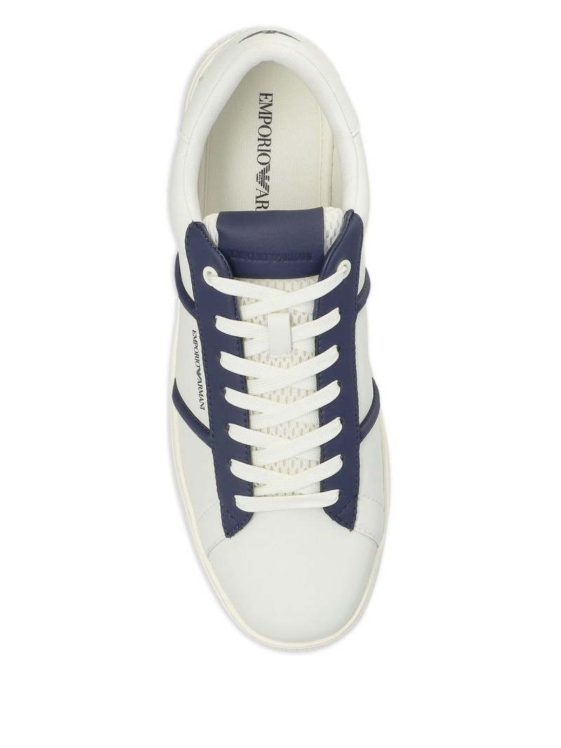 leather panelled sneakers 3
