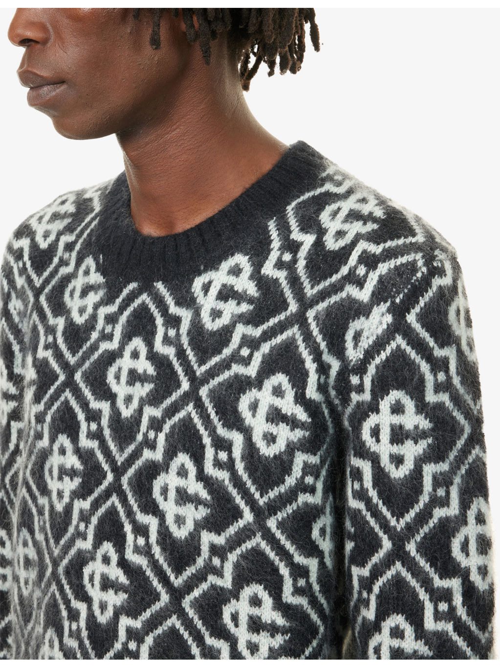 Regular-Fit Monogram Knit Jumper - 5