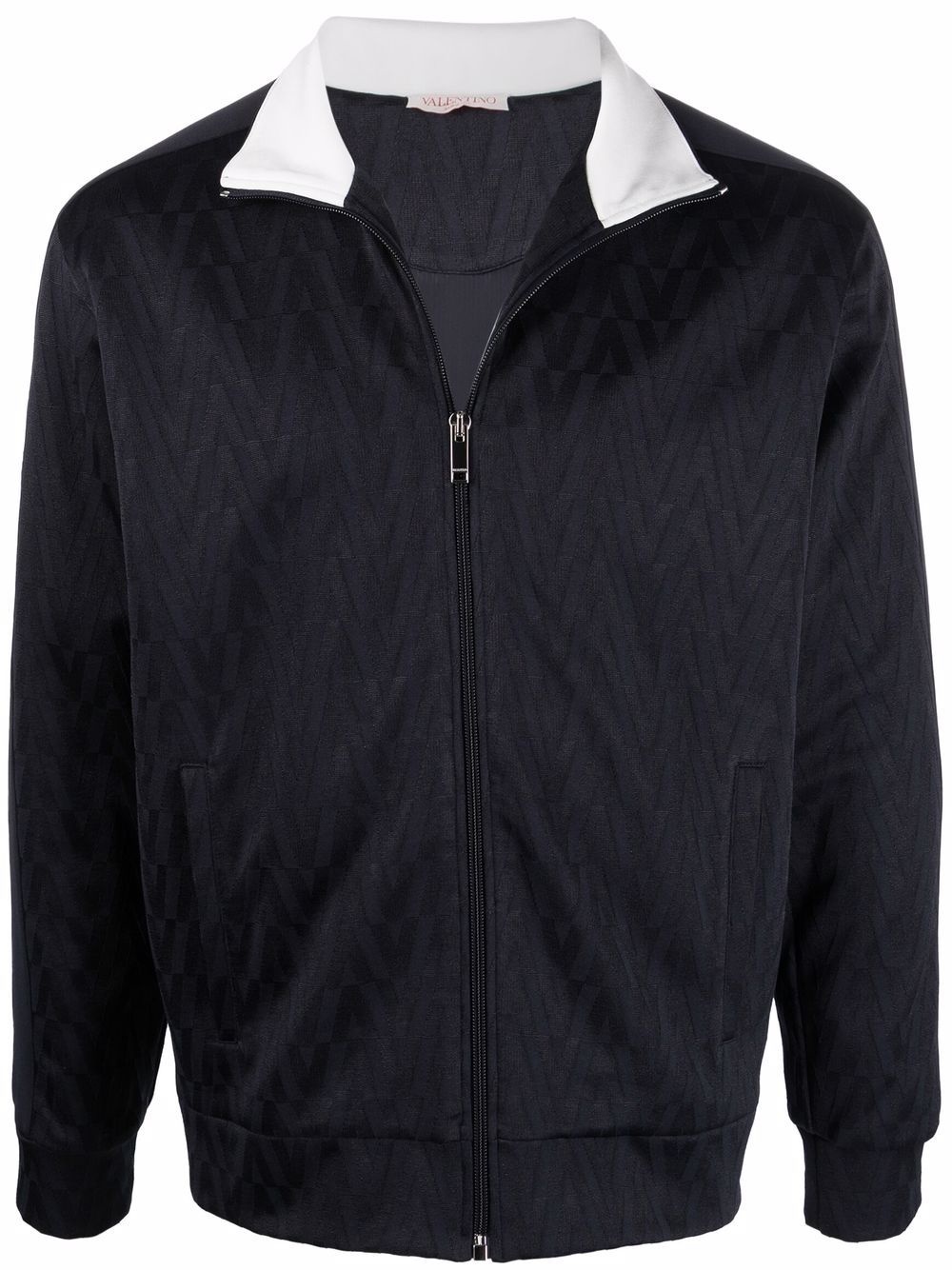 Optical Valentino jacquard track jacket - 1