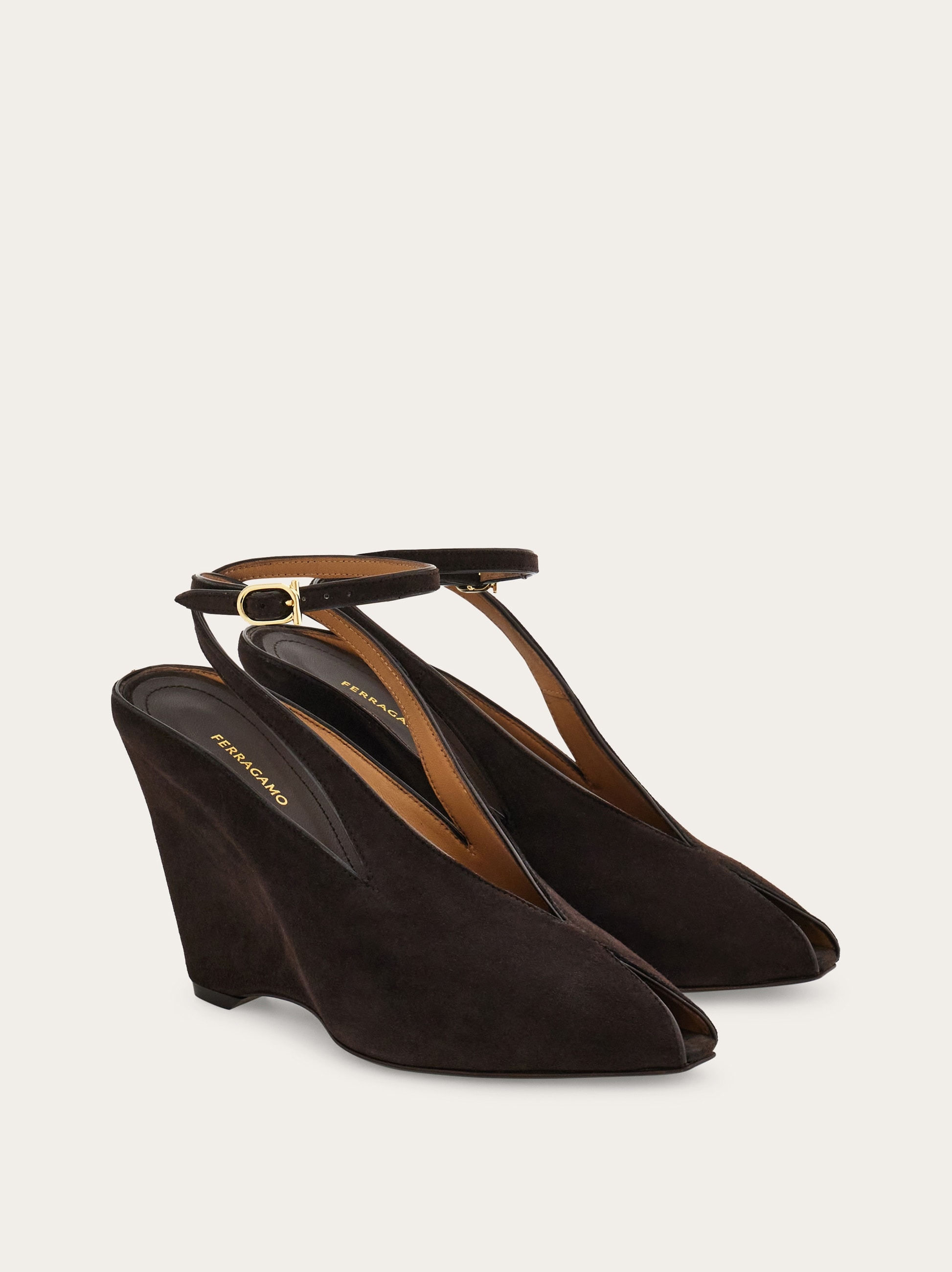 Peep toe wedge sandal - 2