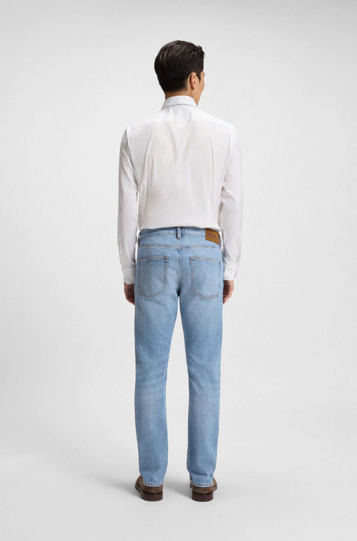 SLIM-FIT JEANS IN BLUE COMFORT-STRETCH DENIM - 4