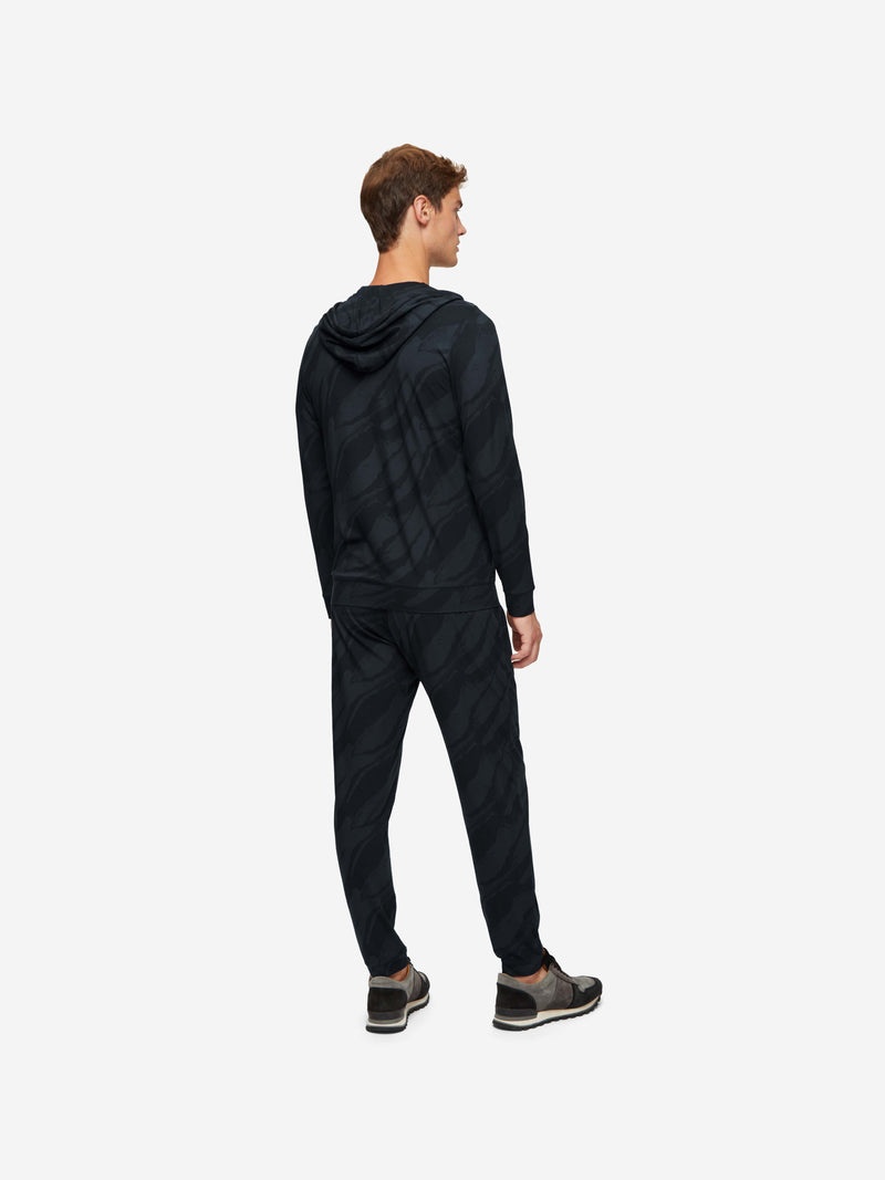 Men's Hoodie London 8 Micro Modal Black - 4
