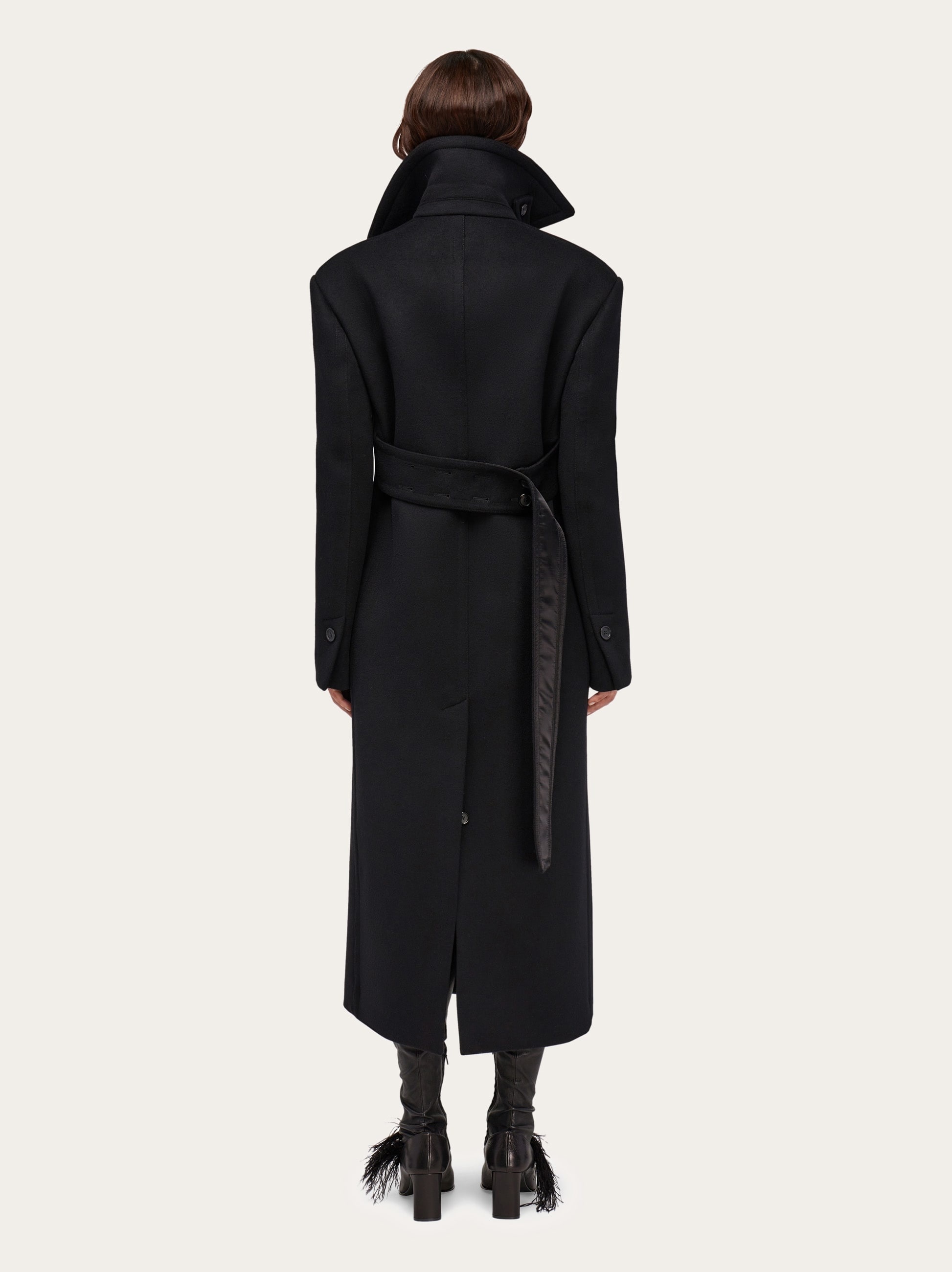 Cashmere blend double breasted coat - 4