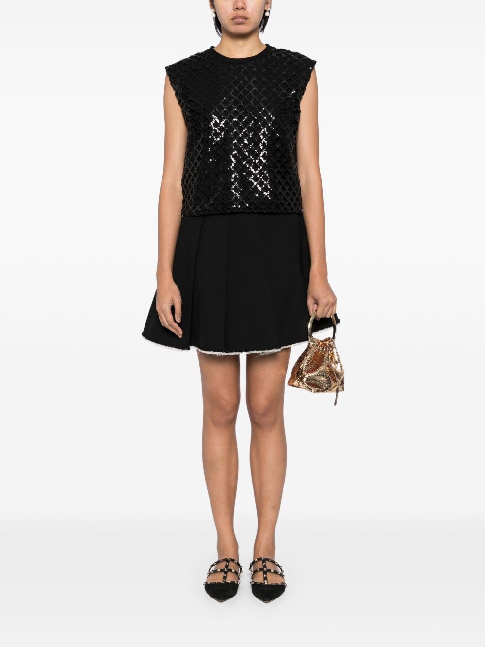sequin-embelished tank top - 2