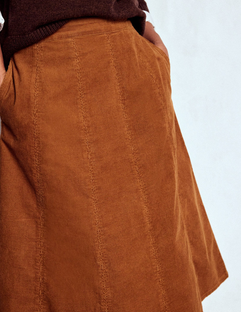 Joy Cord Midi Skirt-Ginger 3